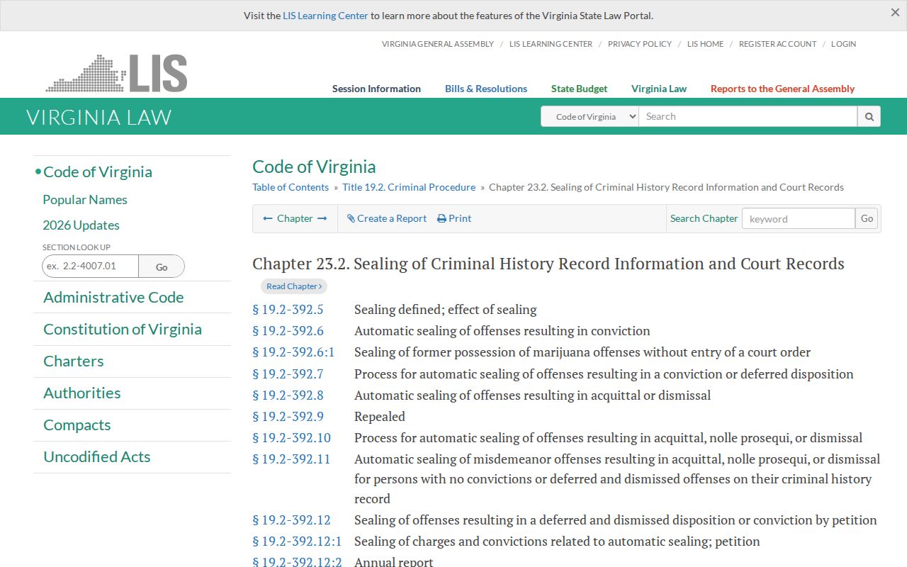 Virginia sealing law affecting Prince George County released inmate mugshot access