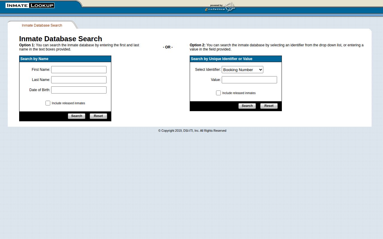 Riverside Regional Jail current-custody search instead of a Prince George County 24-hour release list